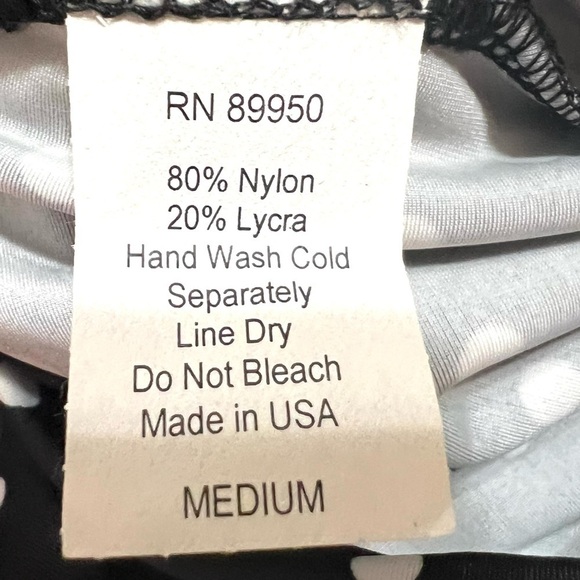 Prego NWT Black Polka Dot Ruched Bikini Set Maternity Swimsuit Women’s Medium - Picture 9 of 12